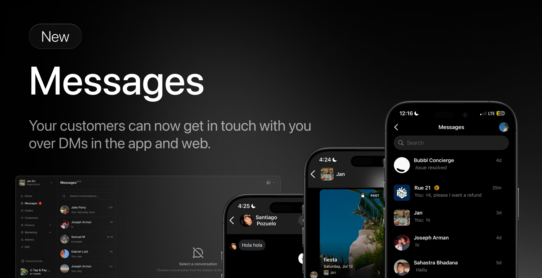 Messages Feature